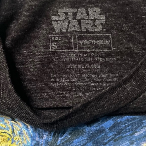 Star Wars Mens Tee Gray Size S Graphic Storm Trooper Van Gogh Short Sleeve Crew - Picture 3 of 9